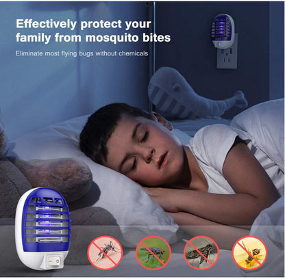 Skørter | 4 Pcs Bug Zapper Plug-In Electric Fly Pest Trap Indoor, Mosquito LED Light for Patio, Bedroom, Kitchen, Office Electronic Insect Killer
