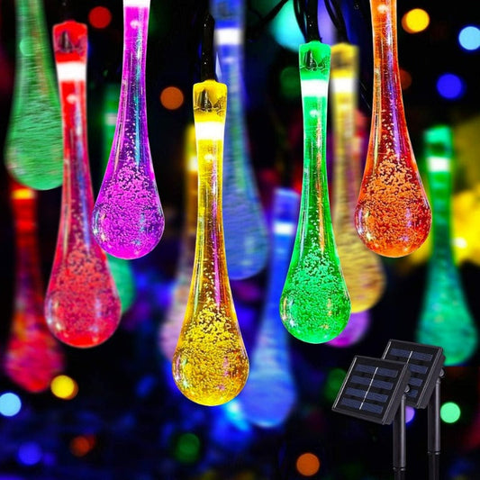 Skørter | 30 LED 21Ft Crystal Solar Lights Outdoor, Waterproof, 2 Modes, Solar Powered for Garden