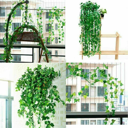 Skorter | Artificial ivy leaves Plants Fake Hanging Garland Plants Wine House Flower Decoration -
