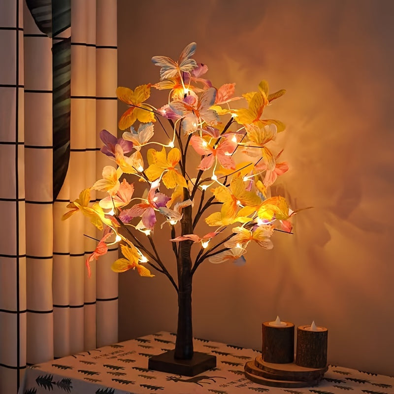 Skorter | GlowBirch - Elegant LED Birch Butterfly Lamp for Room and Festive Atmosphere