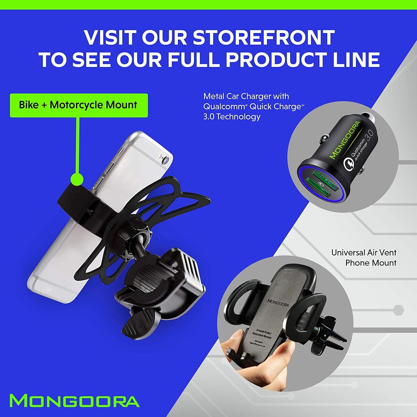 Skorter | Bike and motorcycle mount for phone - 3 bands