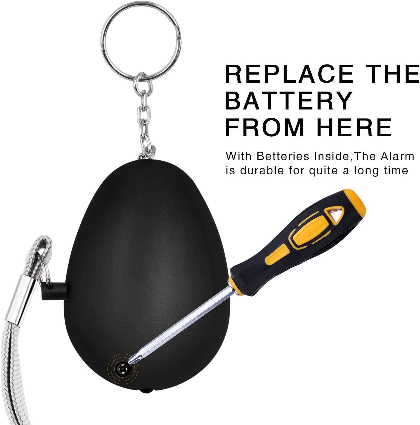 Skorter | 6 Pack 140DB Personal Safety Alarm Keychain with LED Light
