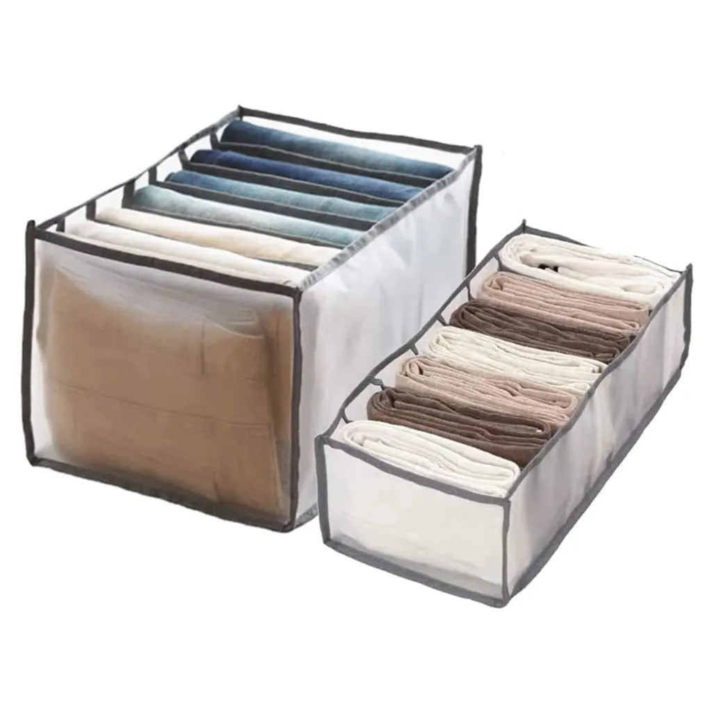 skorter | 7 Grid Wardrobe Clothing Mesh Divider Set Organizer