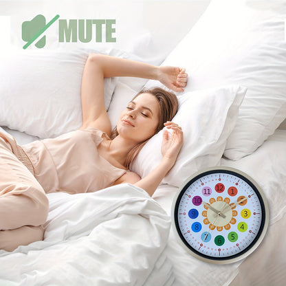 Skorter | 8-inch Plastic Wall Clock - Sunflower Design, Silent Clock