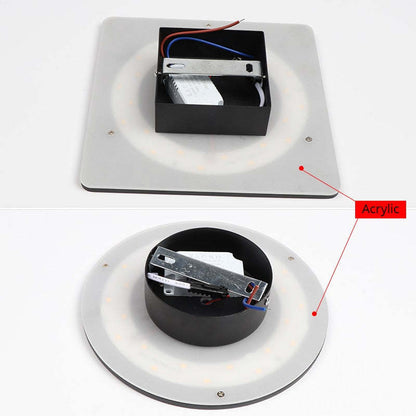 Skorter | LunaGlow - Minimalist LED Wall Lamps Black Metal for Garden and Hallway