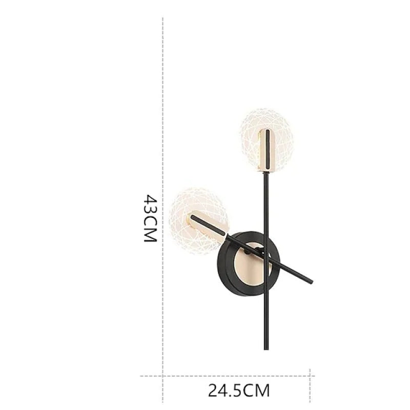 Skorter | Valentina Modern LED Wall Lamp - Indoor - Black/White - Bedroom/Living Room