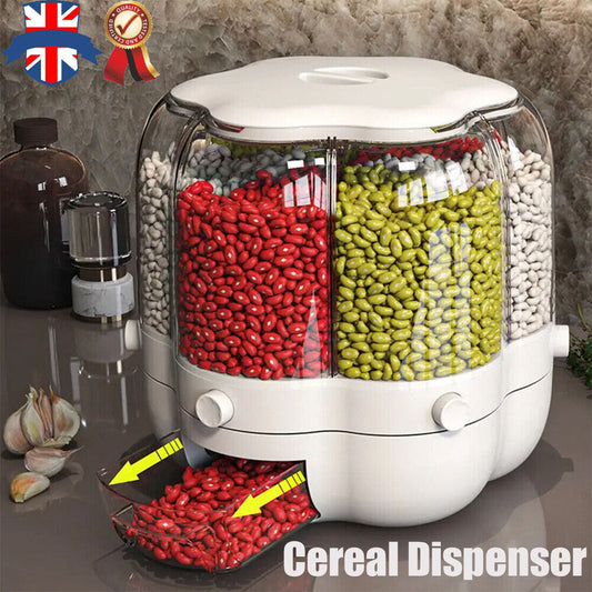 Skorter | Kitchen Dry Food Sealed Storage Container Cereal Box Breakfast Dispenser Rice Container UK