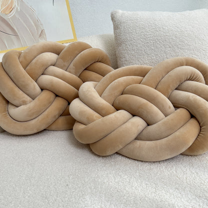 Skorter | 2 Pieces Button Ball Cushions - Soft Plush Cushions, Decorative Cushions for Bed, Sofa and Living Room