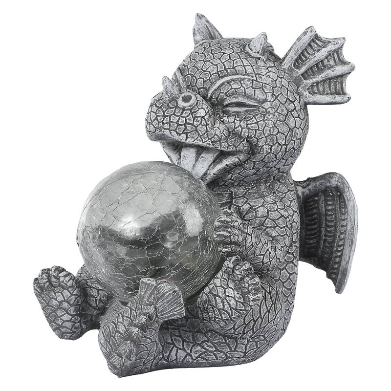 Skorter | Garden Statue - Draconis - Solar Lighting - Resin Dragon Statue Lamp