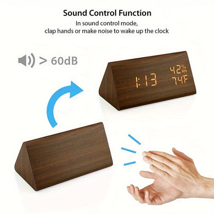 Skorter | NatureClock - Wooden clock with temperature and humidity display