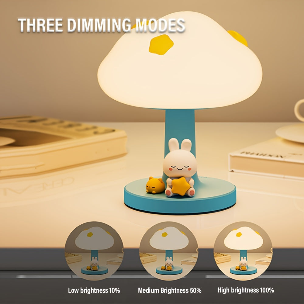 Skorter | CozyCloud - USB Rechargeable Silicone Table Lamp with Dimmable LED Lighting