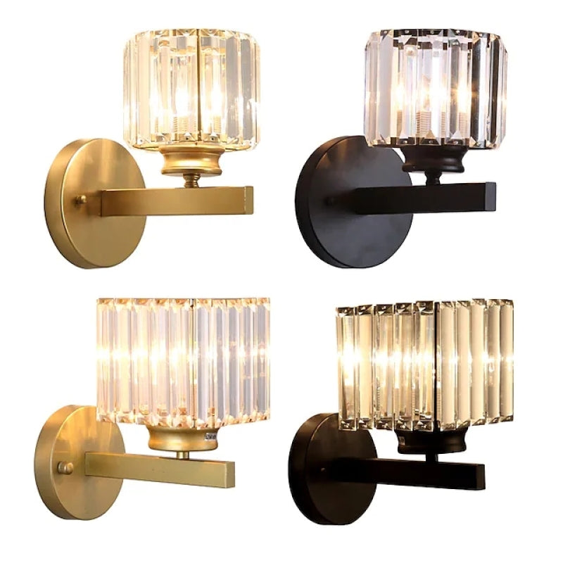 Skorter | Herbert Modern LED Wall Lamp - Indoor - Black - Bedroom - Crystal/Metal