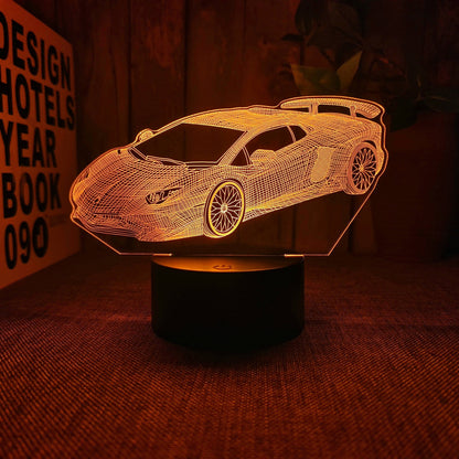 Skorter | AutoLamp - 3D Sports Car Night Light with Touch Control and USB