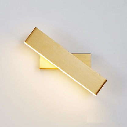 Skorter | Aqsa Minimalist LED Wall Lamp - Black/Gold/Brown, Bedroom, Metal