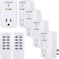 Skørter | Wireless remote control outlet switch strap socket for household appliances, wireless remote light switches (2 remote controls + 5 outlets)