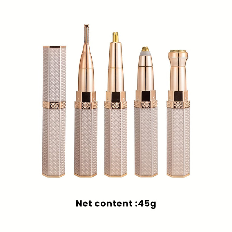 Skorter | 4 In 1 Facial Electric Shaver For Women, Full Body Epilator Rechargeable Eyebrow Nose Bikini Area Hair Clipper