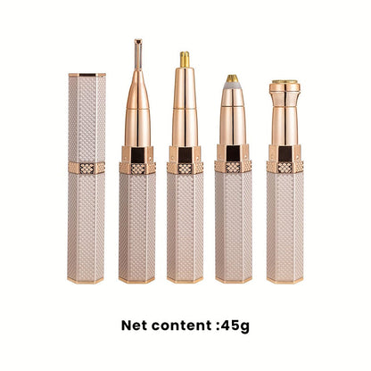 Skorter | 4 In 1 Facial Electric Shaver For Women, Full Body Epilator Rechargeable Eyebrow Nose Bikini Area Hair Clipper