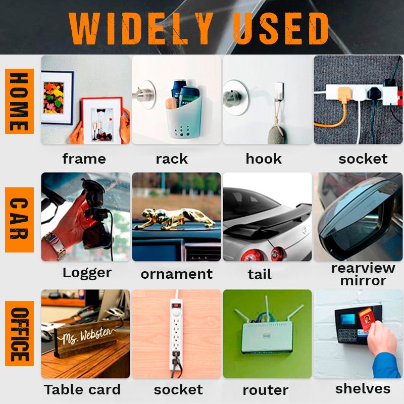 Skorter | 60 PCS Reusable Waterproof Double Sided Adhesive Tape