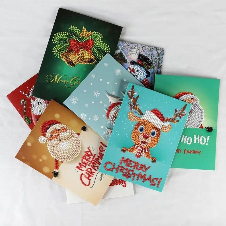 Skorter | 5D Diamond Painting Christmas Cards New Arrival (8 Pack)