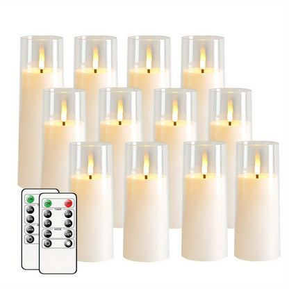Skorter | 5pcs LED Flameless Candles with Remote Control - For Christmas, Halloween, Wedding Decor