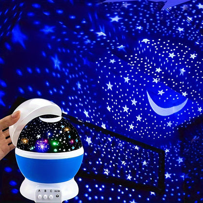 Skorter | StarGlow - LED Star Projector Night Light with Adjustable Colors and USB Power