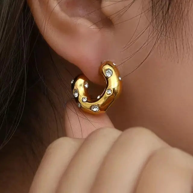 Skorter | 18K gold-plated hoops