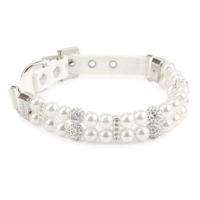 Skorter | Artificial Pearls & Rhinestone Necklace for Dogs