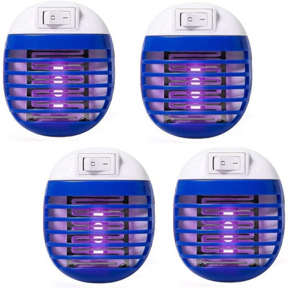 Skørter | 4 Pcs Bug Zapper Plug-In Electric Fly Pest Trap Indoor, Mosquito LED Light for Patio, Bedroom, Kitchen, Office Electronic Insect Killer