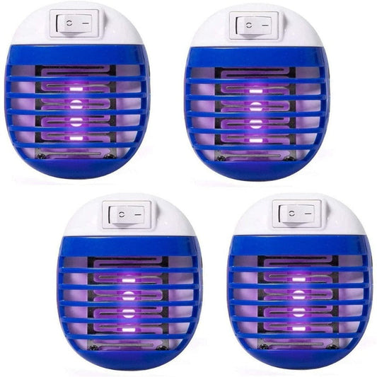 Skørter | 4 Pcs Bug Zapper Plug-In Electric Fly Pest Trap Indoor, Mosquito LED Light for Patio, Bedroom, Kitchen, Office Electronic Insect Killer