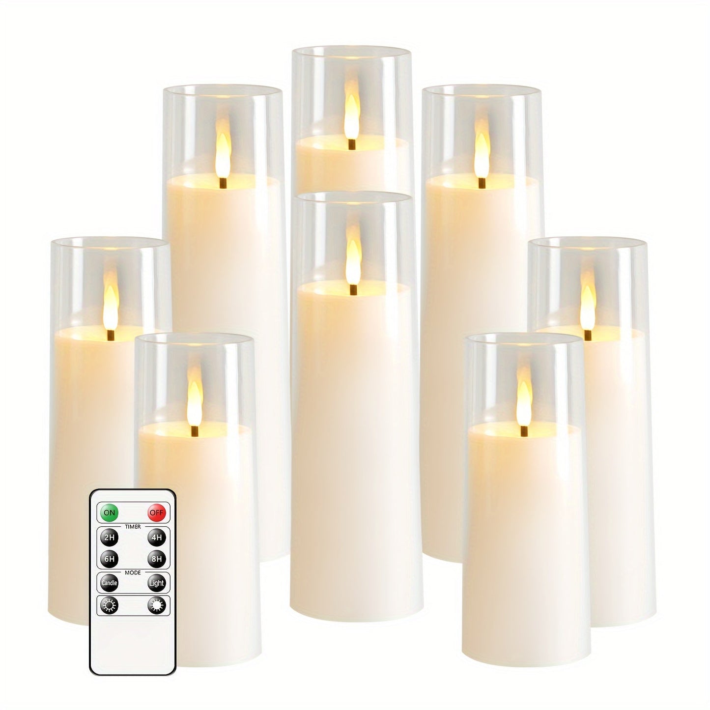 Skorter | 5pcs LED Flameless Candles with Remote Control - For Christmas, Halloween, Wedding Decor