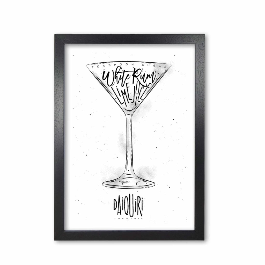 Skorter | Daiquiri Cocktail Modern Print, Framed Kitchen Wall Art