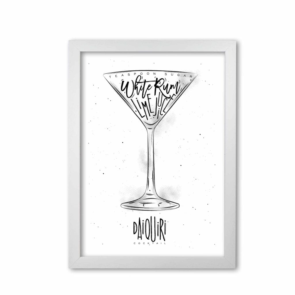 Skorter | Daiquiri Cocktail Modern Print, Framed Kitchen Wall Art