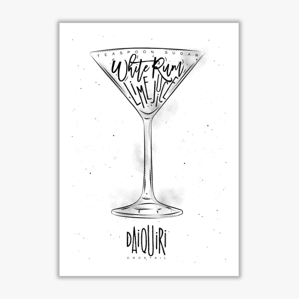 Skorter | Daiquiri Cocktail Modern Print, Framed Kitchen Wall Art
