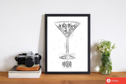 Skorter | Daiquiri Cocktail Modern Print, Framed Kitchen Wall Art