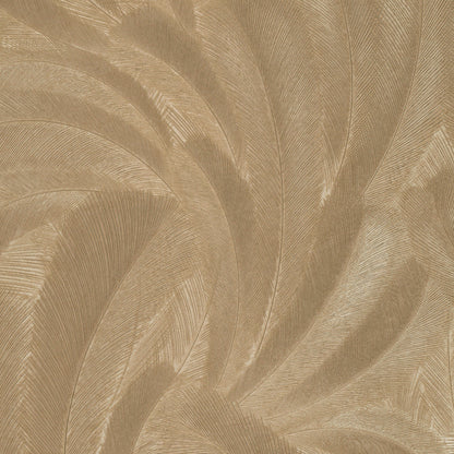 Skorter | Darcy Golden Feather Metallic Patterned Wallpaper