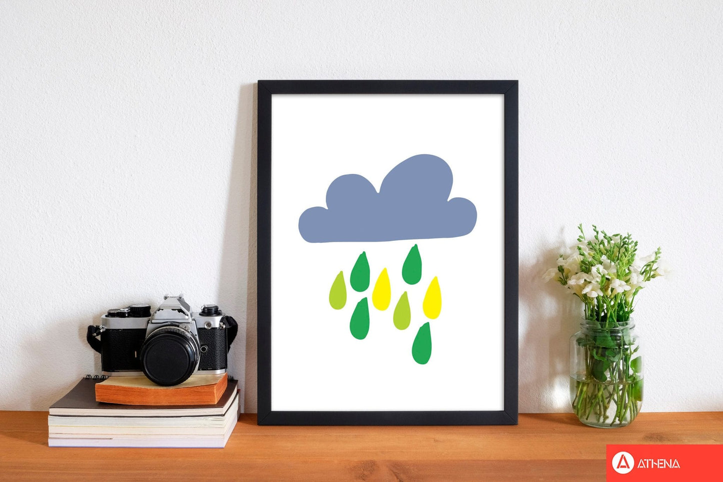 Skorter | Dark Blue Rain Cloud Soothing Print