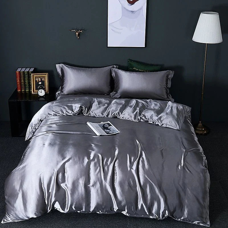 Skorter | Elegant Satin Silk Bedding Set - Luxurious Comfort for Every Night