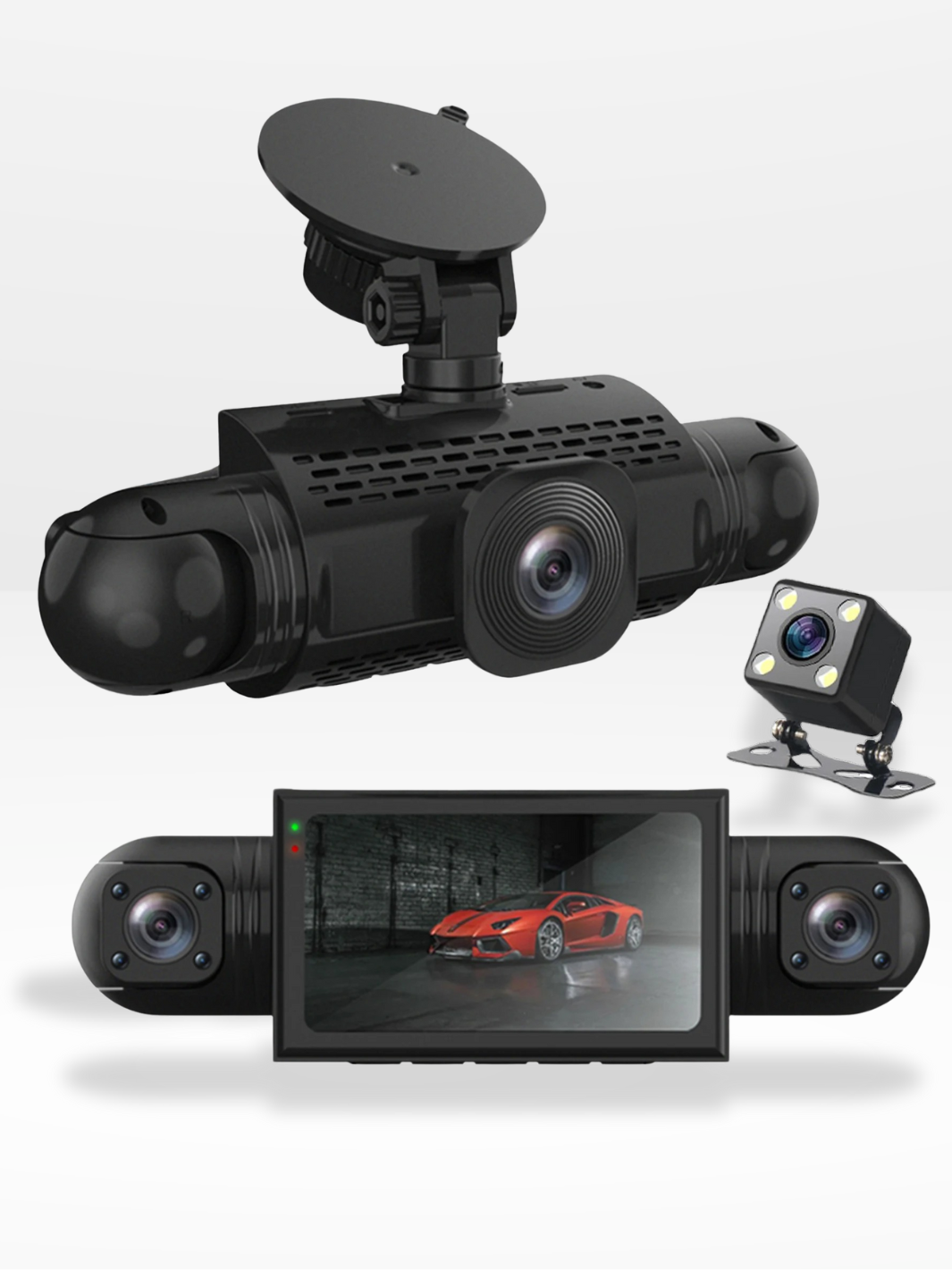 Skorter | 360° Car Dashcam | DashGard Pro CX360 | Full HD Driving Recorder with Night Vision & Parking Monitor