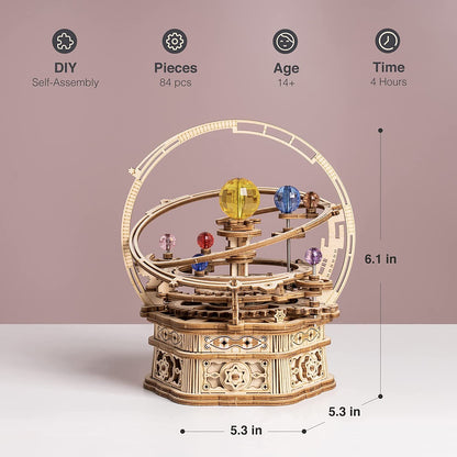 Skorter | DIY 3D Wood Rotating Starry Sky Mechanical Music Box