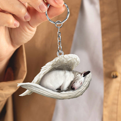 Skorter | Bull Terrier Sleeping Angel Acrylic Keychain