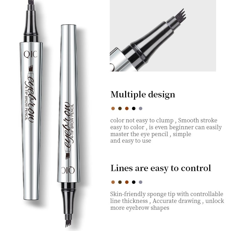 Skorter | 3D Waterproof Microblading Eyebrow Pen 4 Fork Tip Tattoo Pencil