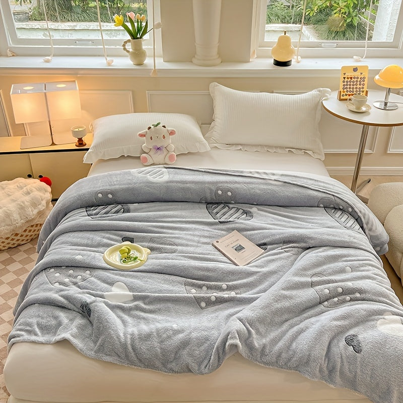 Skorter | Floral Flannel Te blanket - Soft, warm and stain-resistant for sofa, office and camping - Versatile gift