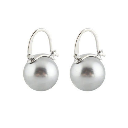 Skorter | Black Pearl Earrings  Available in White Champagne Grey Gold and Black  Pearl Dangle Earrings