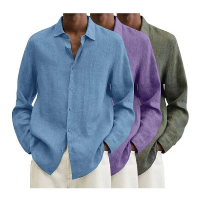 Skorter | Linen Long Sleeve Shirt for Men