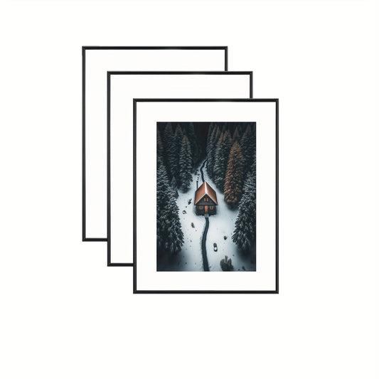 Skorter | 1 Piece/3 Pieces - 30.48x45.72cm Picture Frame - Classic Picture Frame for Wall and Table Display - Black without Image