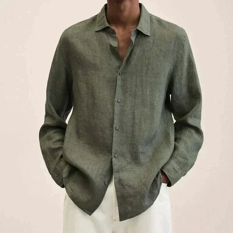 Skorter | Linen Long Sleeve Shirt for Men