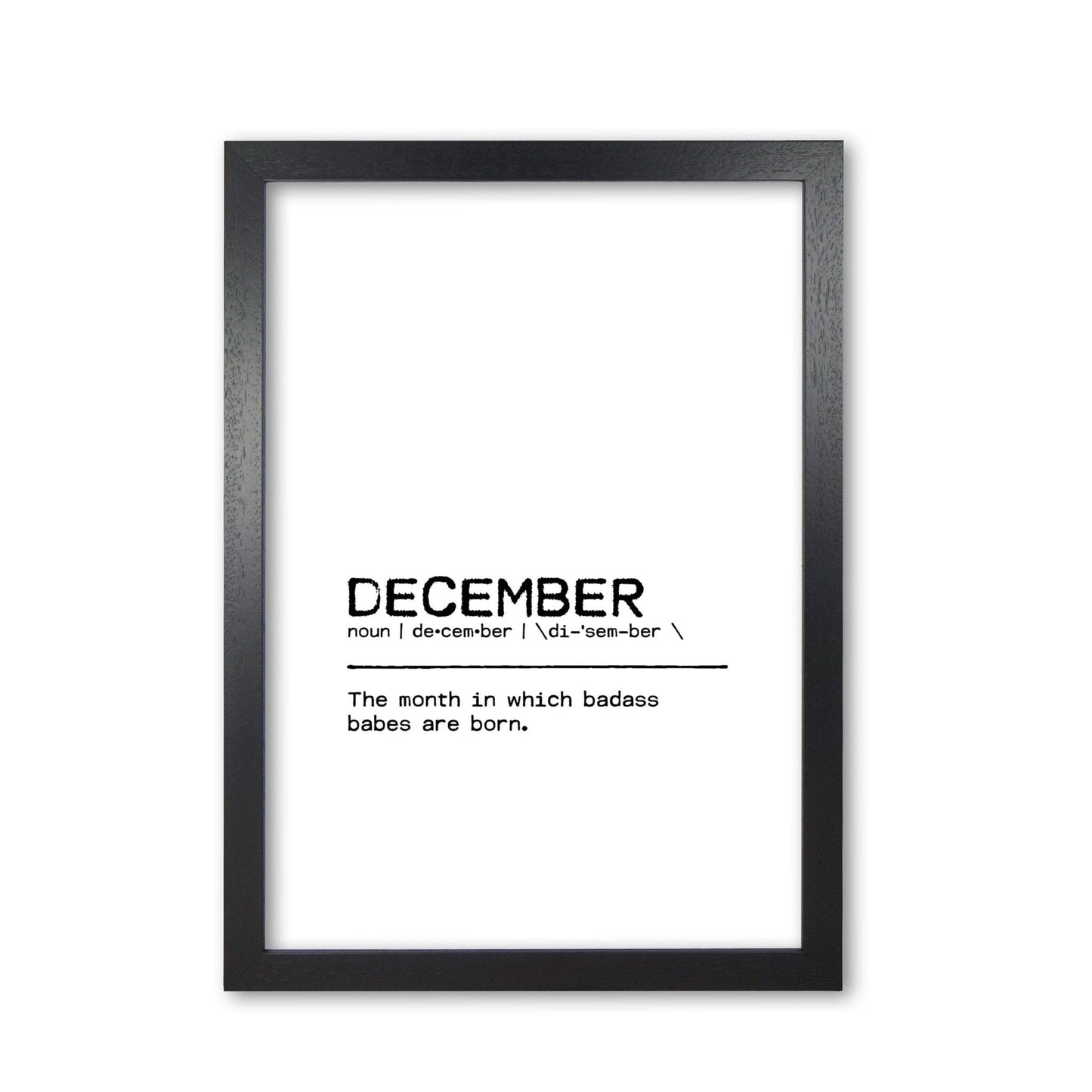 Skorter | December Badass Definition Quote Print By Orara Studio