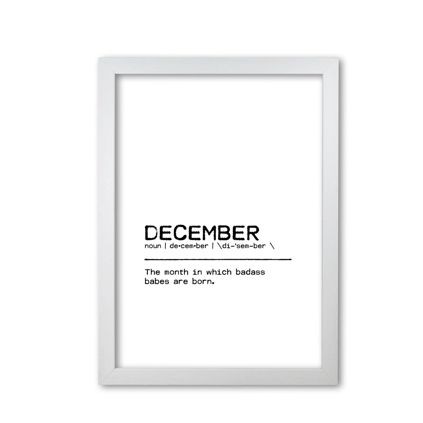 Skorter | December Badass Definition Quote Print By Orara Studio