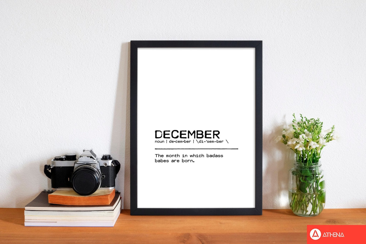 Skorter | December Badass Definition Quote Print By Orara Studio