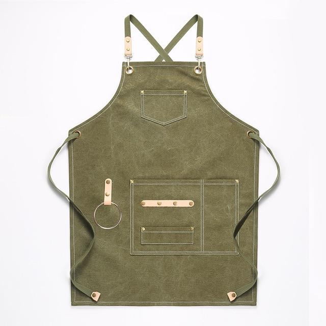 Skorter | DEETRUST Canvas Bib Chef Kitchen Apron For Barista Bartender With Pockets